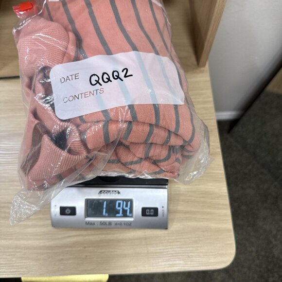 Ampersand Avenue Sweatshirt Womens XXL Pink Stripe Cowl Neck Fleece Pullover - Picture 2 of 10